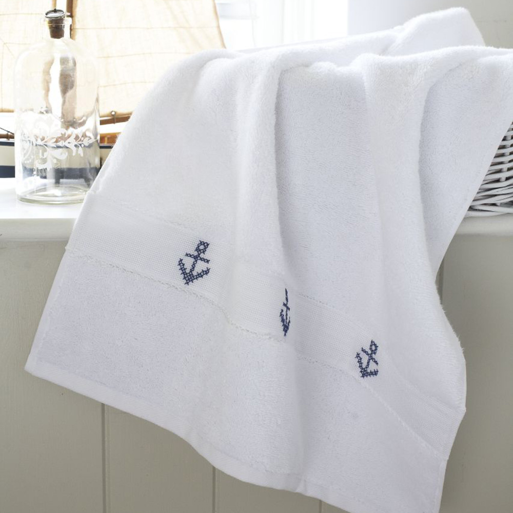 Sew Anchor CrossStitch Patterns Onto Plain Towels
