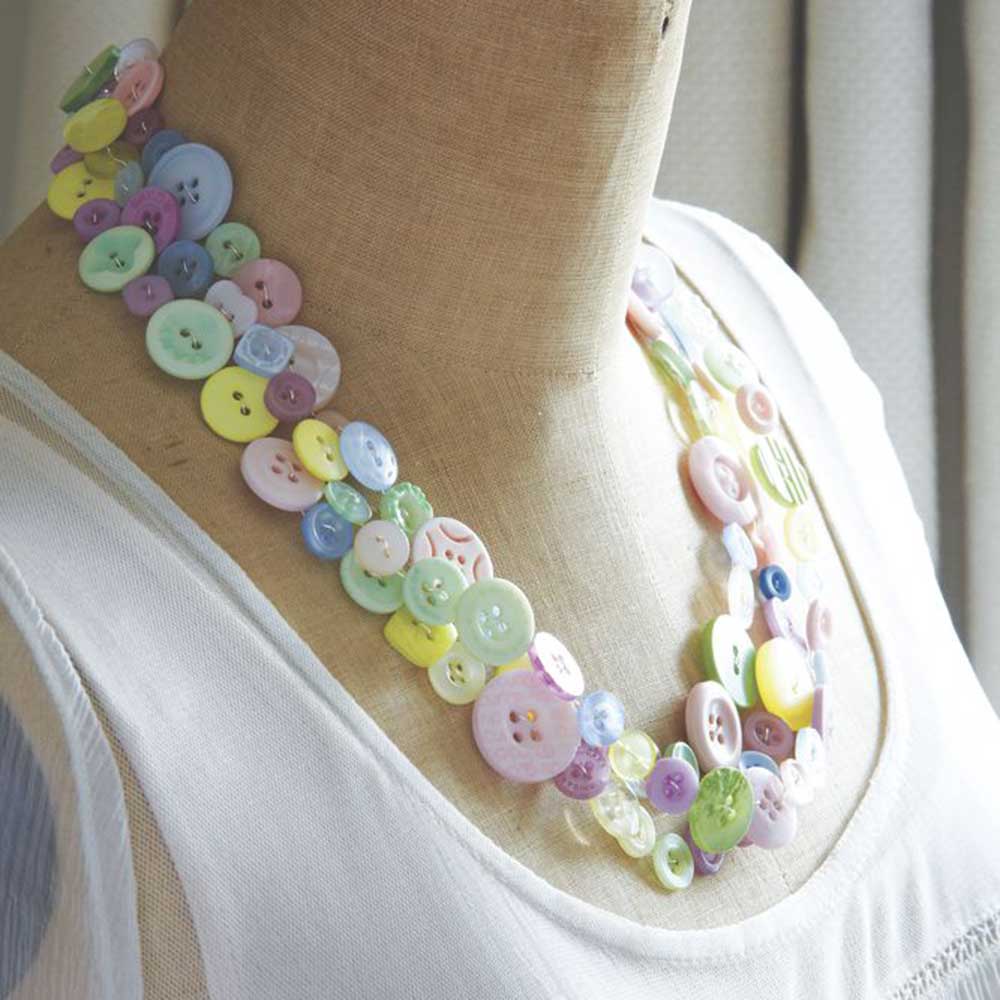 Use Up Your Button Stash Make A Statement Necklace