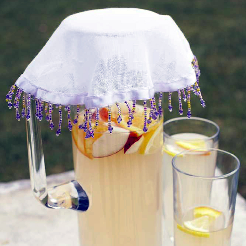 Sew a beautiful beaded jug cover