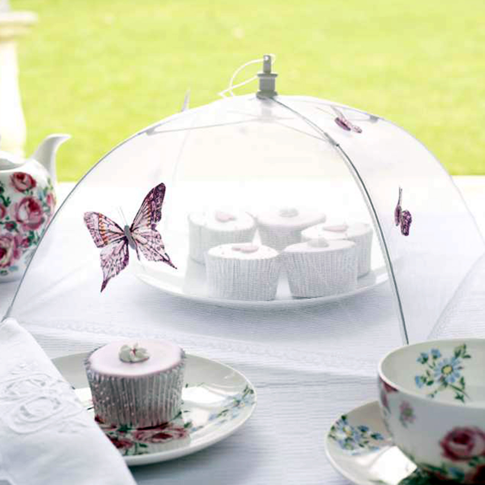 Pretty Up A Plain Food Cover For Alfresco Dining