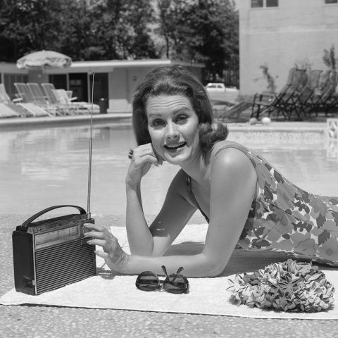 Woman listening to music
